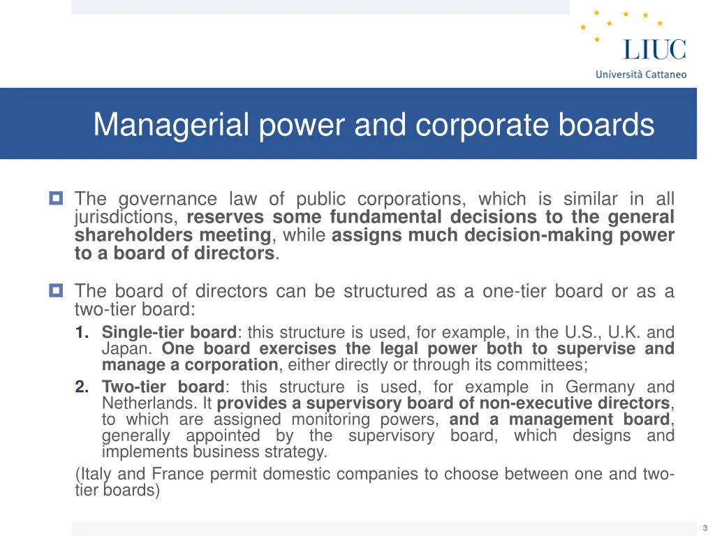 managerial power and corporate boards