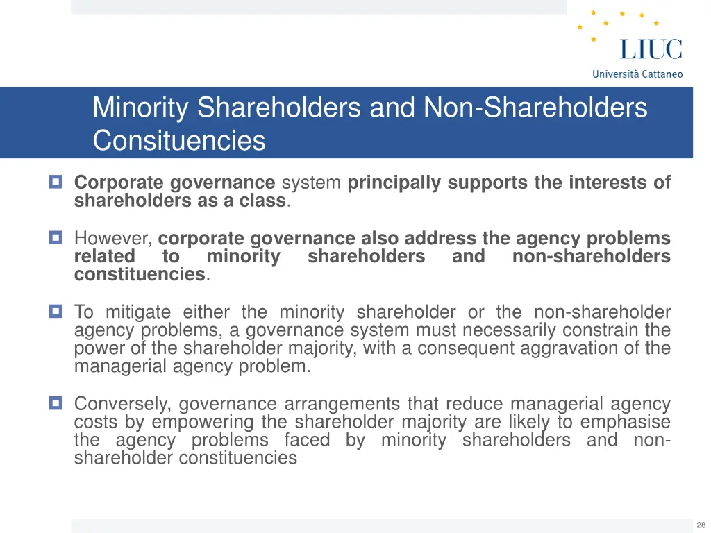 minority shareholders and non shareholders