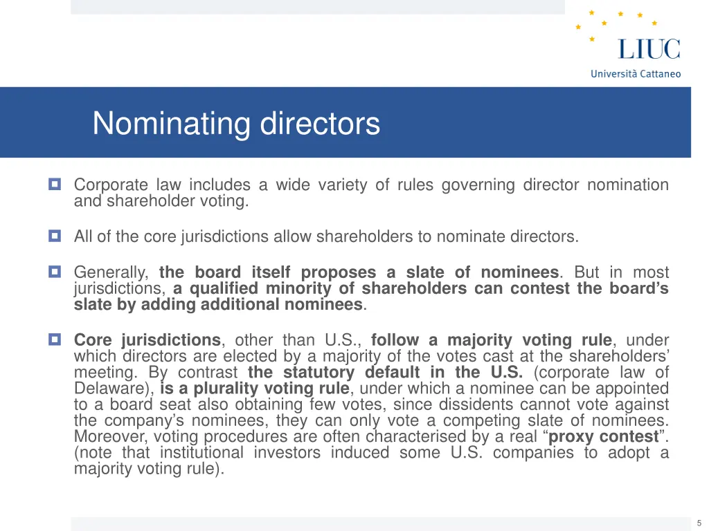 nominating directors