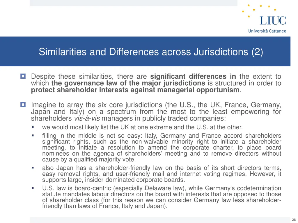 similarities and differences across jurisdictions 1