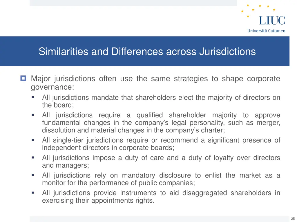 similarities and differences across jurisdictions