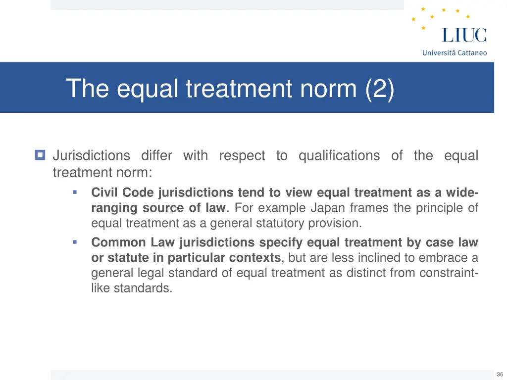 the equal treatment norm 2