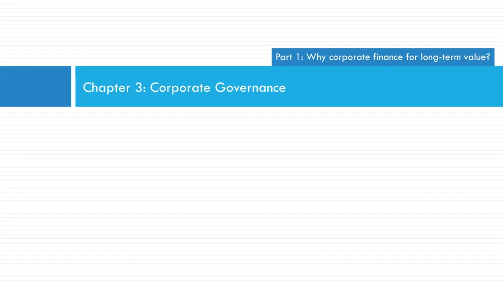 part 1 why corporate finance for long term value