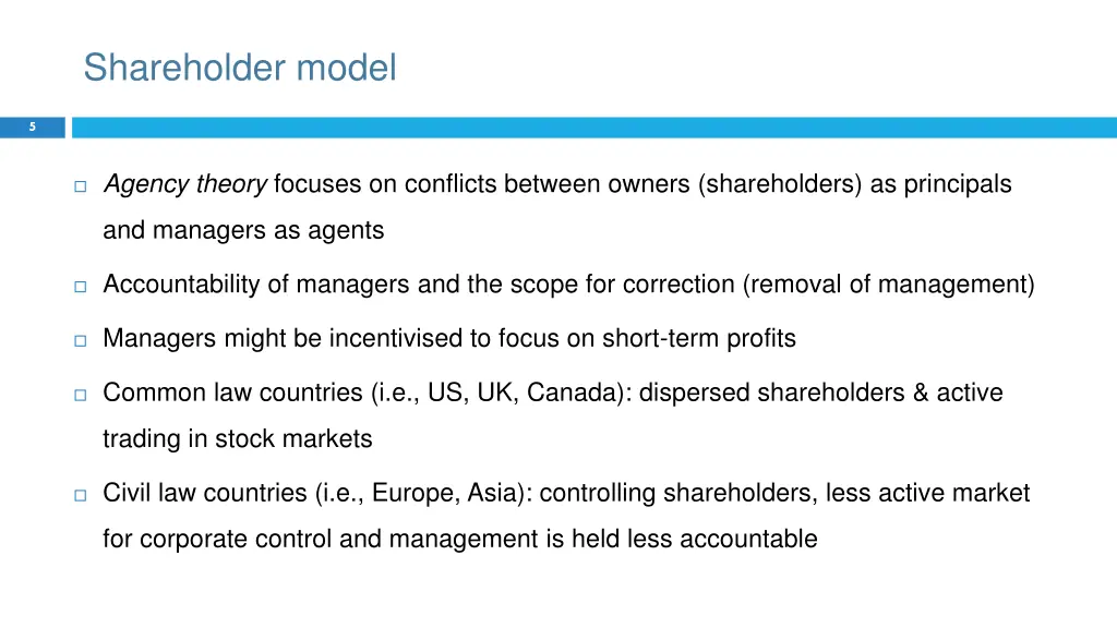 shareholder model