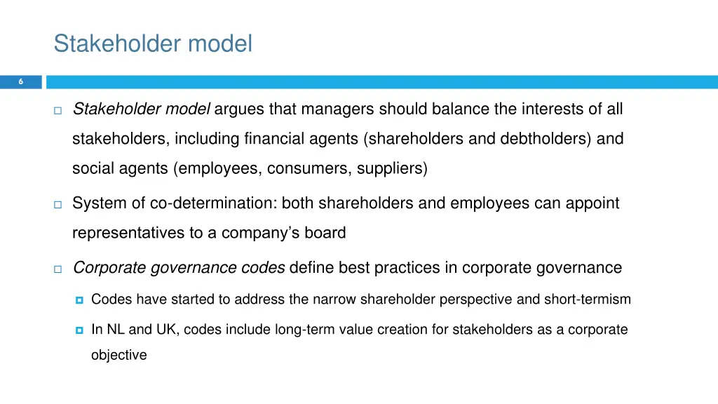 stakeholder model