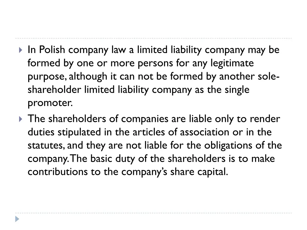 in polish company law a limited liability company