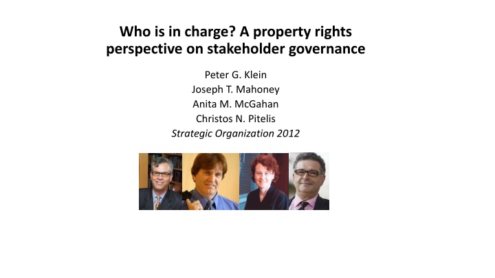 who is in charge a property rights perspective