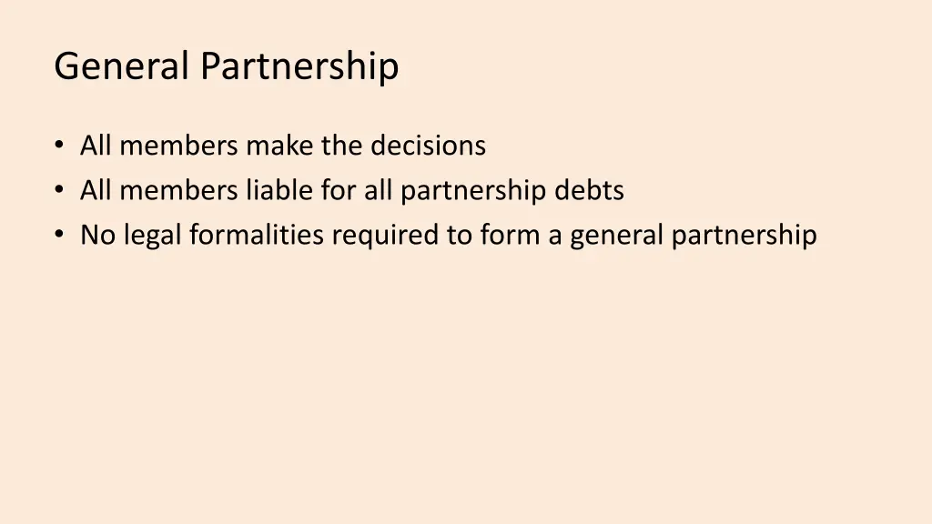 general partnership