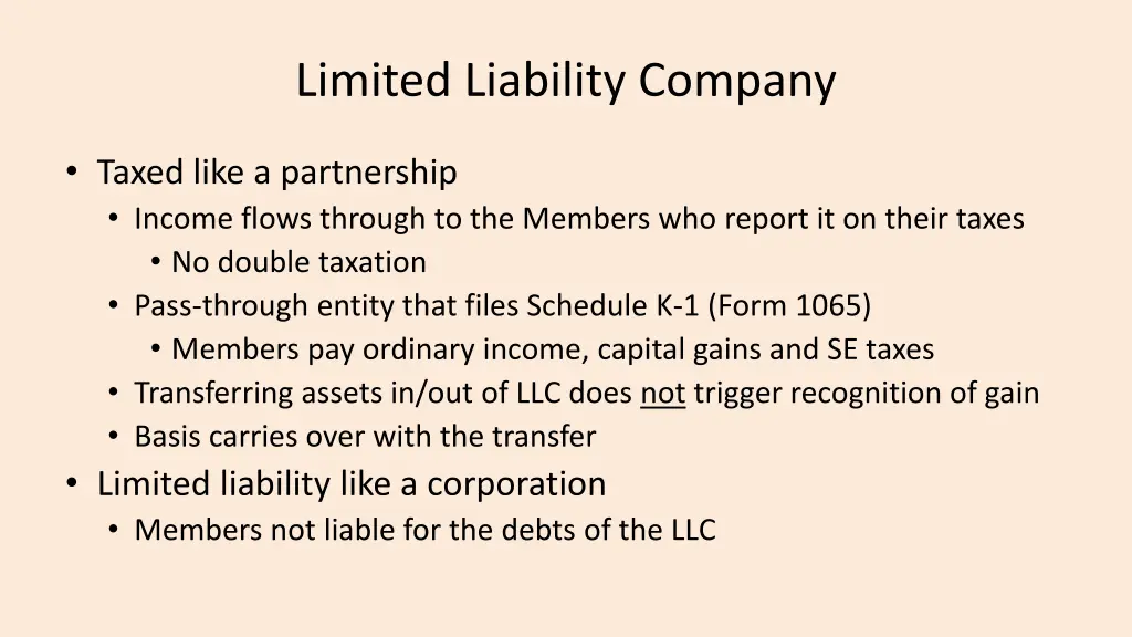 limited liability company