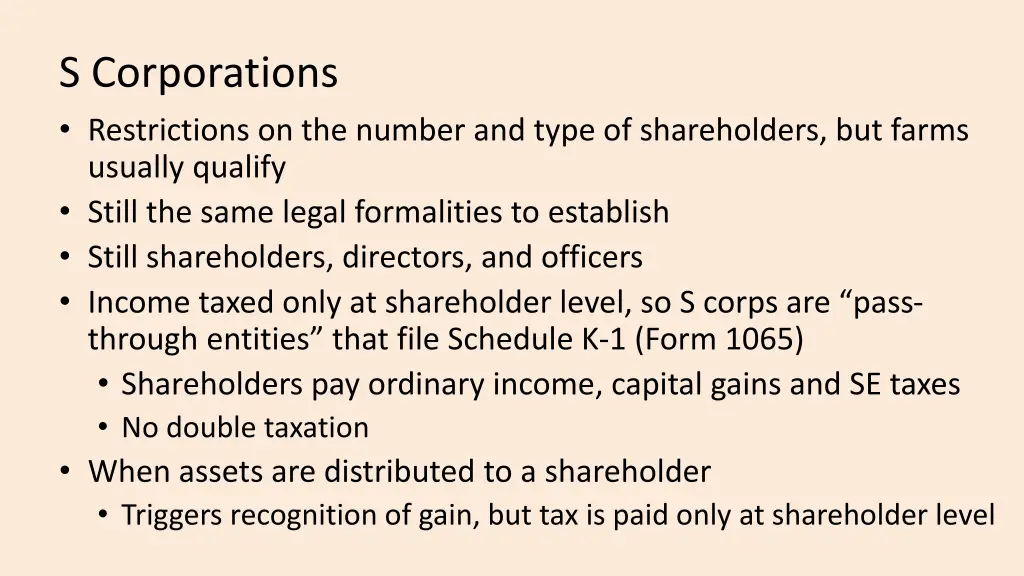 s corporations restrictions on the number