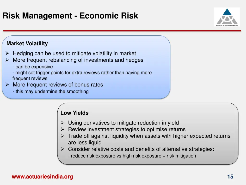 risk management economic risk 1