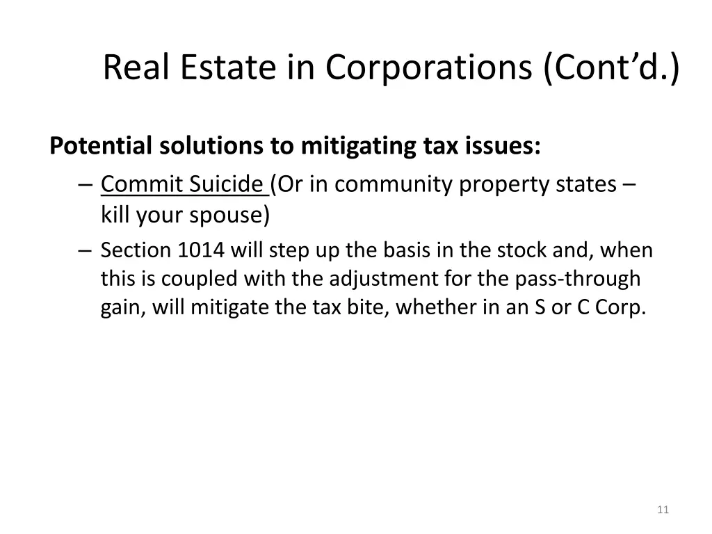 real estate in corporations cont d 8