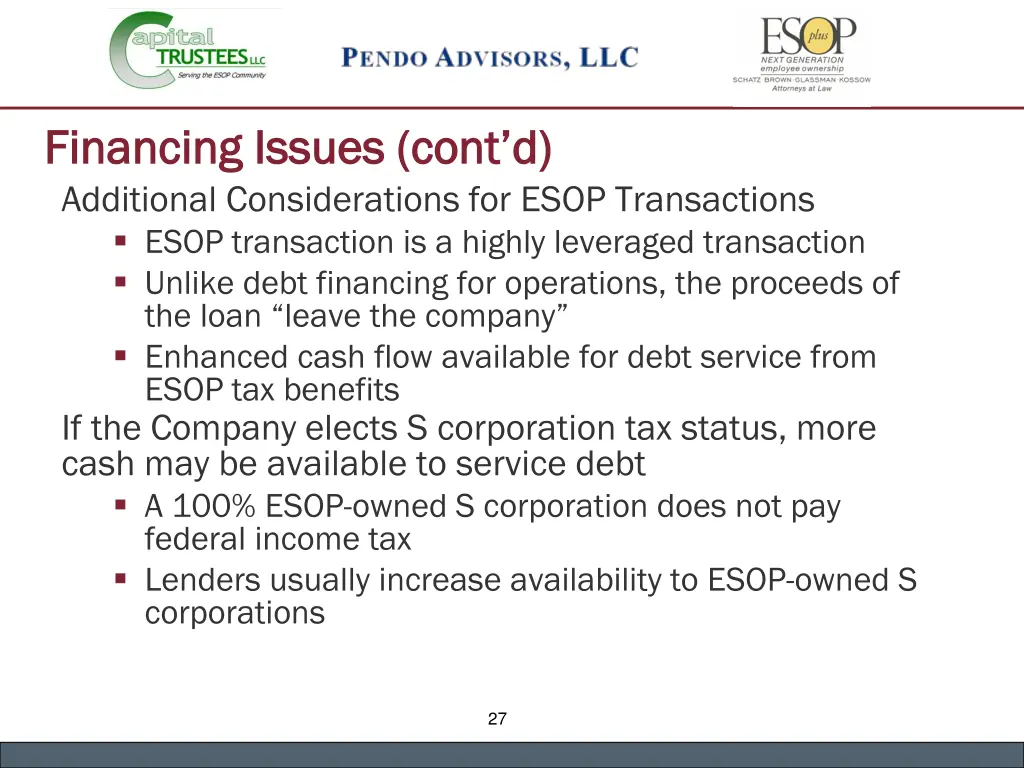 financing issues cont d financing issues cont