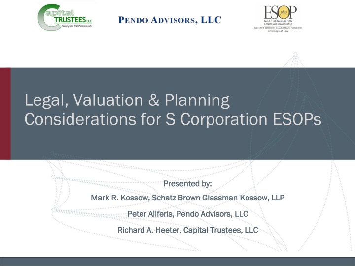 legal valuation planning considerations