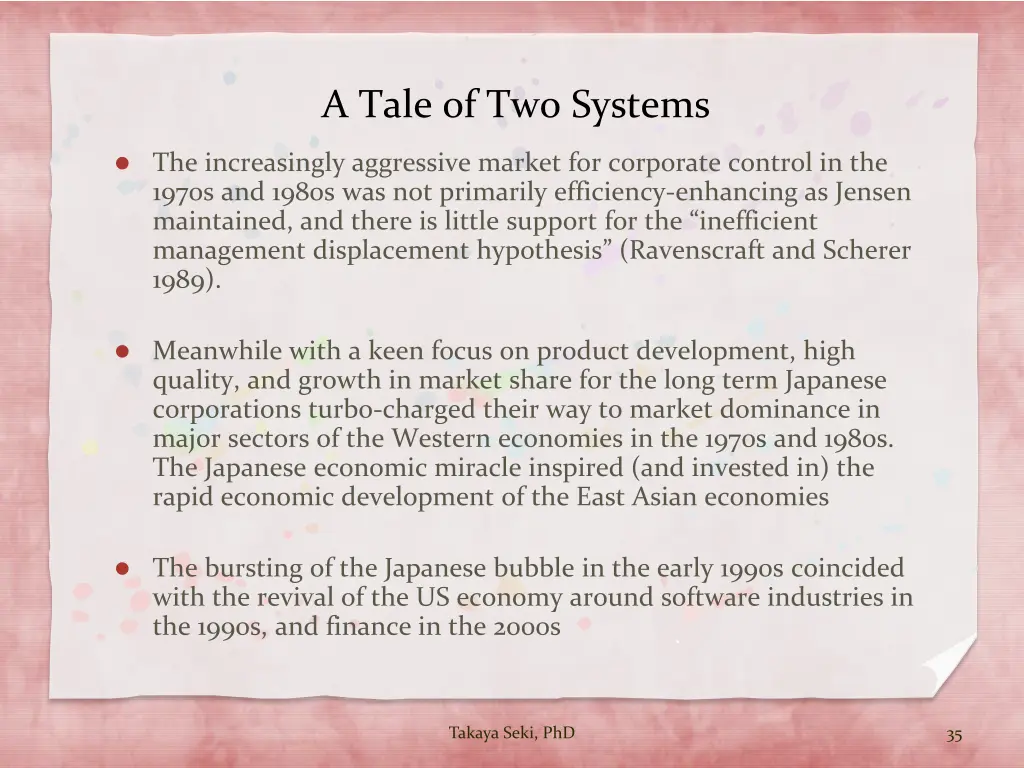 a tale of two systems