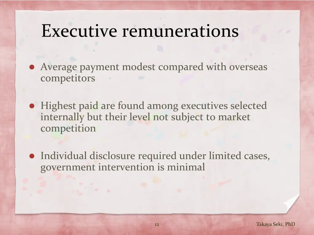 executive remunerations