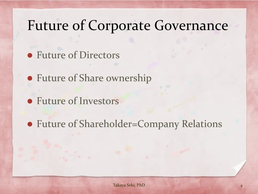 future of corporate governance