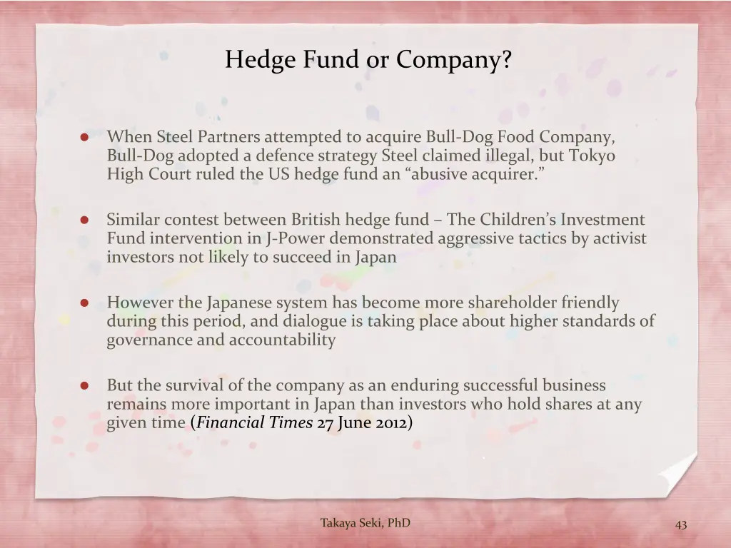 hedge fund or company