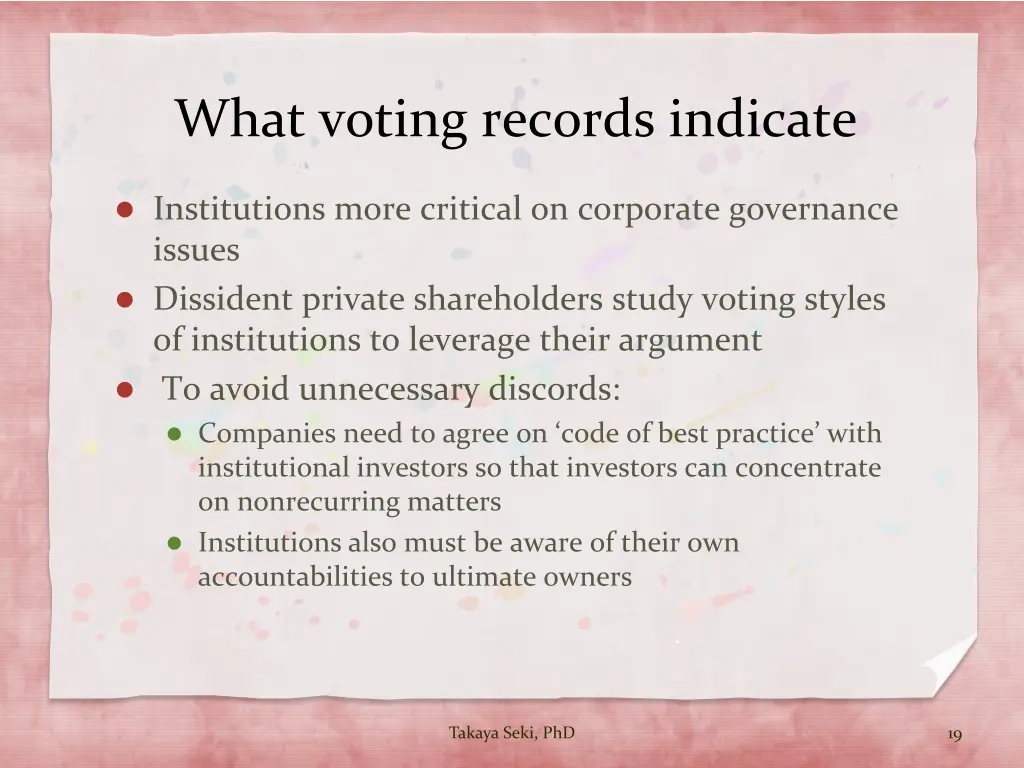 what voting records indicate