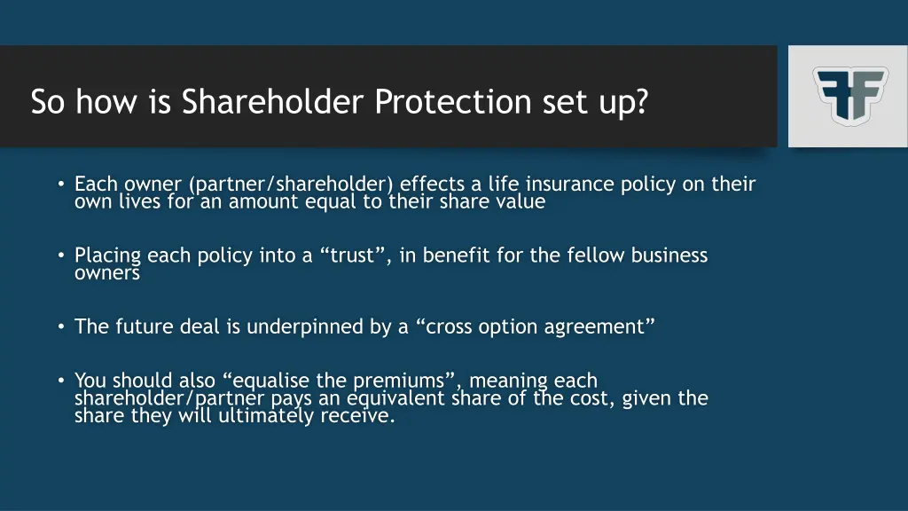 so how is shareholder protection set up