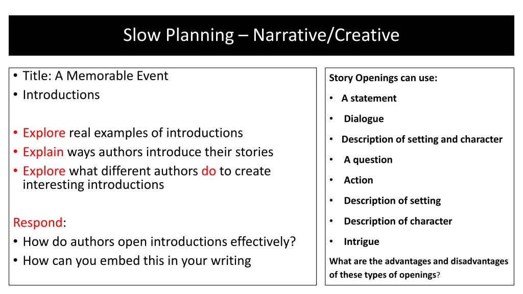 slow planning narrative creative 3