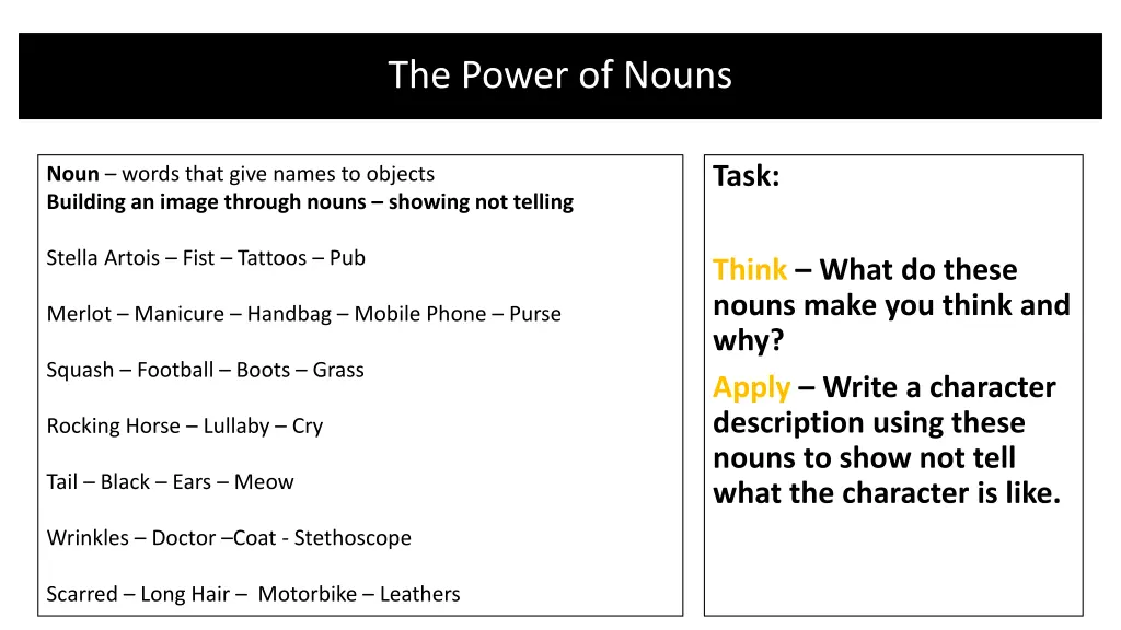 the power of nouns