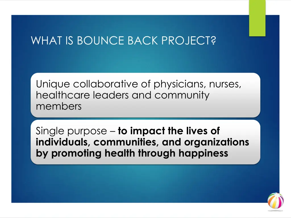 what is bounce back project