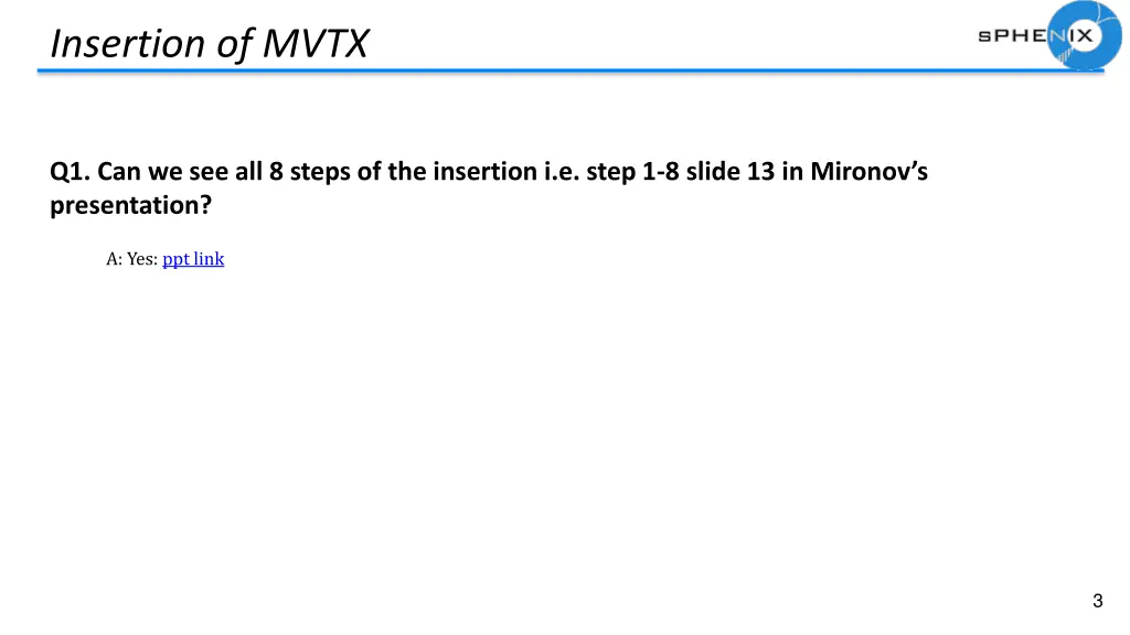 insertion of mvtx