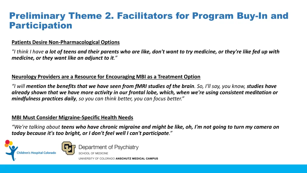 preliminary theme 2 facilitators for program