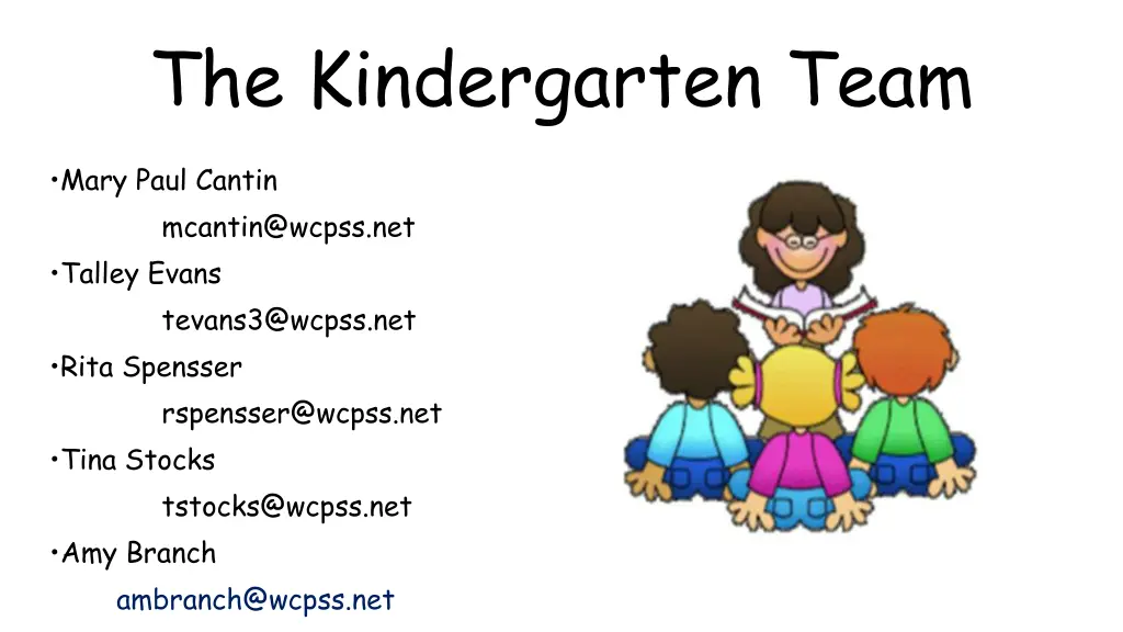 the kindergarten team