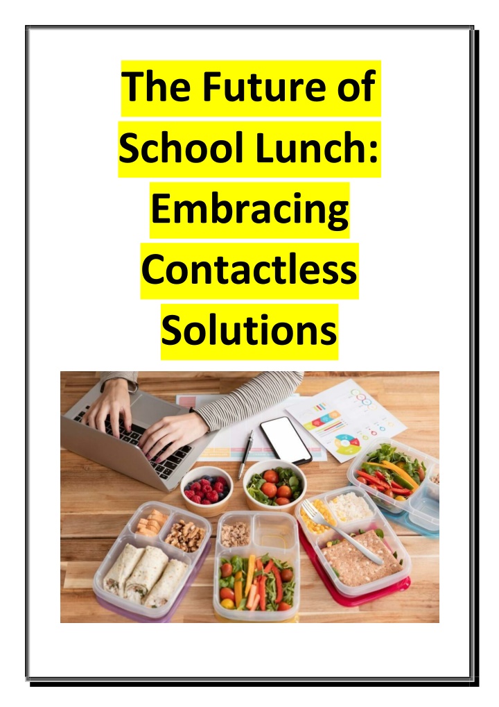 the future of school lunch embracing contactless