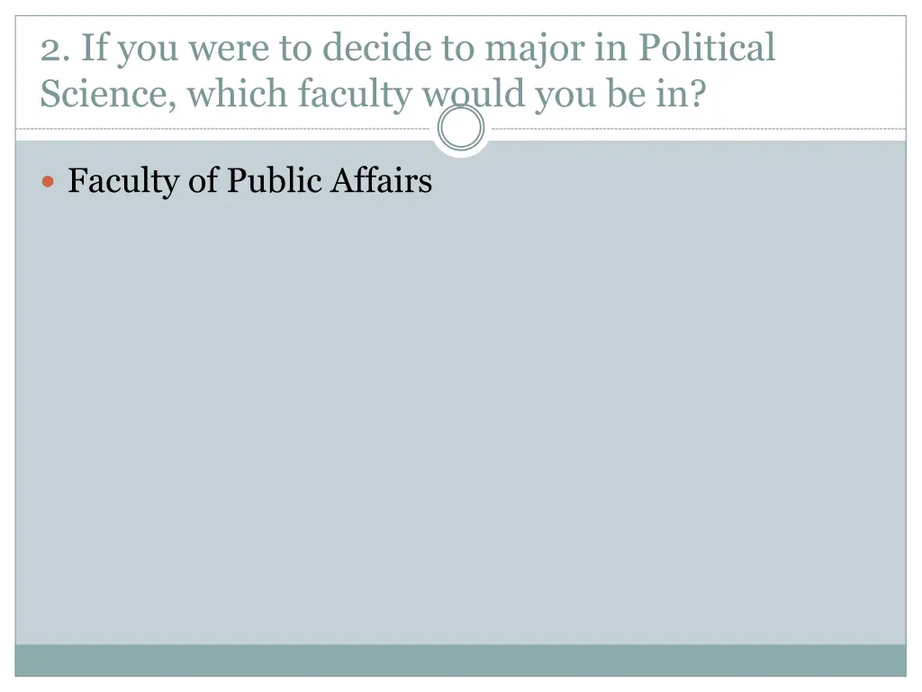 2 if you were to decide to major in political