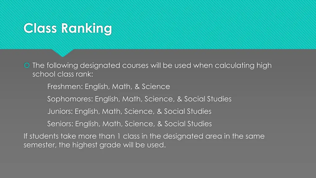 class ranking