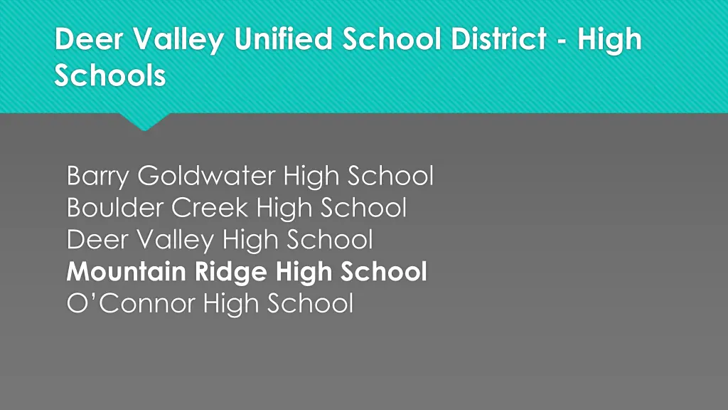 deer valley unified school district high schools