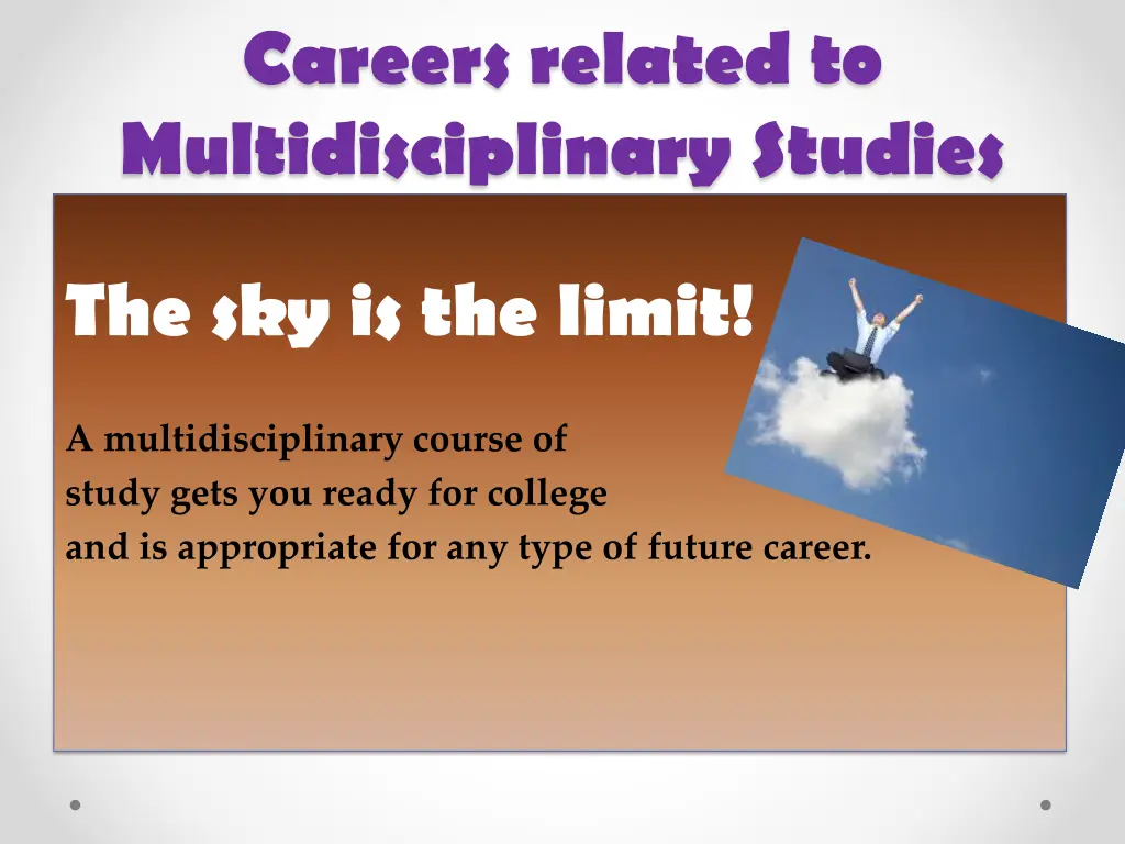 careers related to multidisciplinary studies