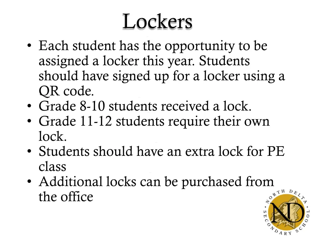 lockers