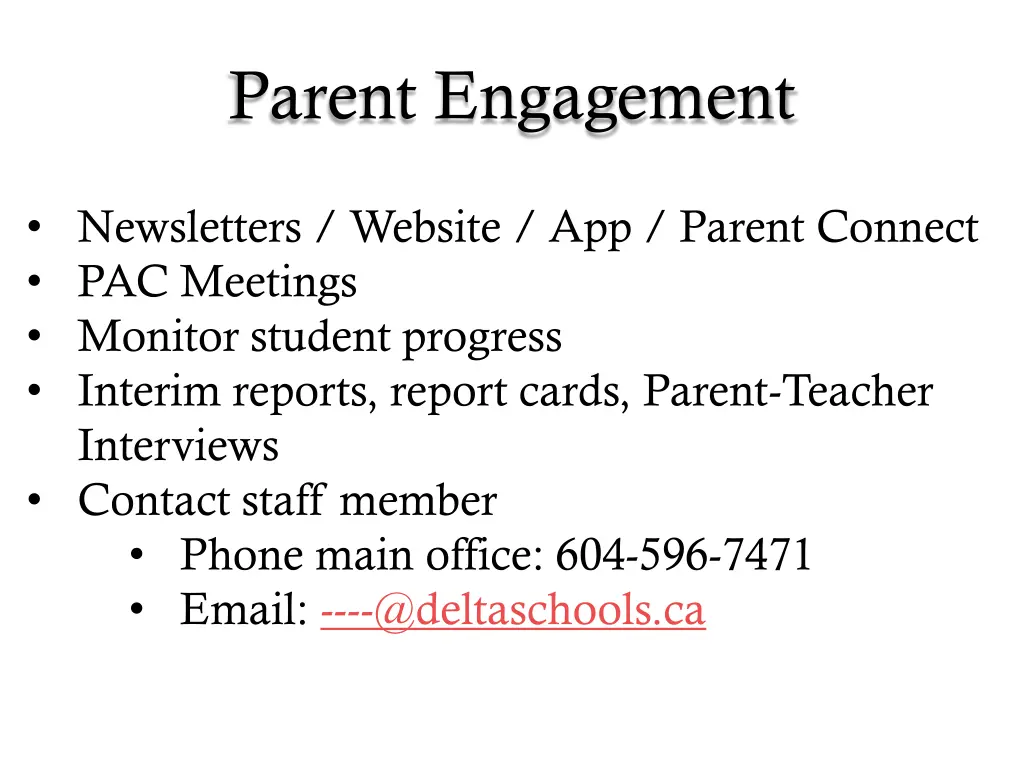 parent engagement