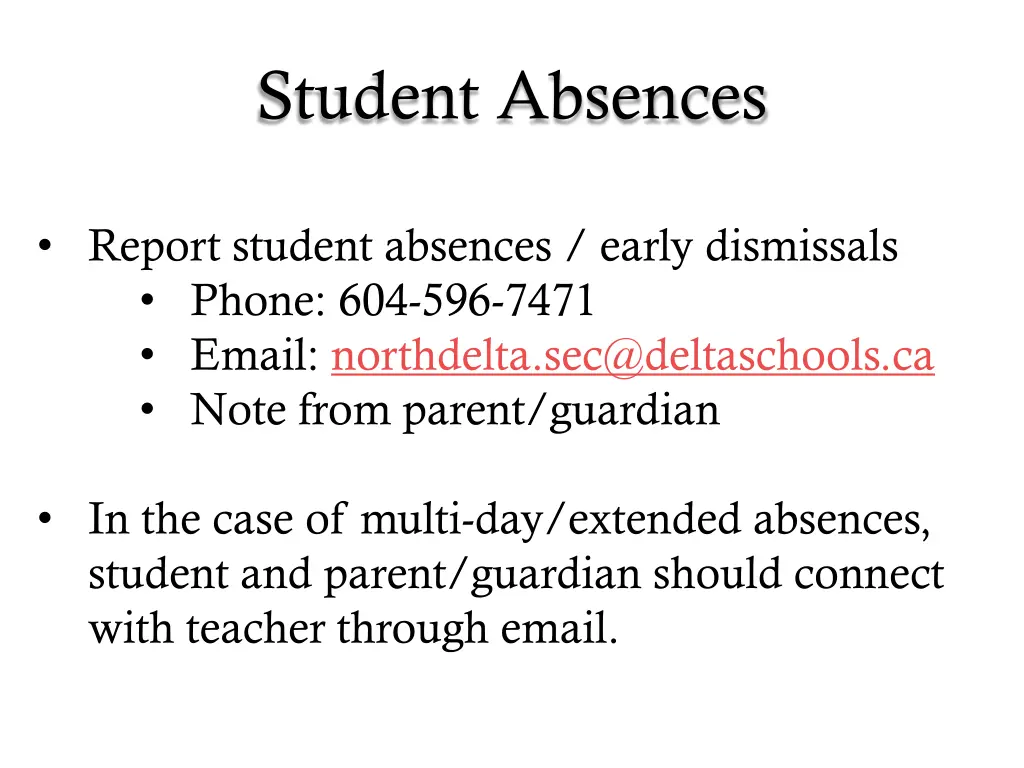 student absences