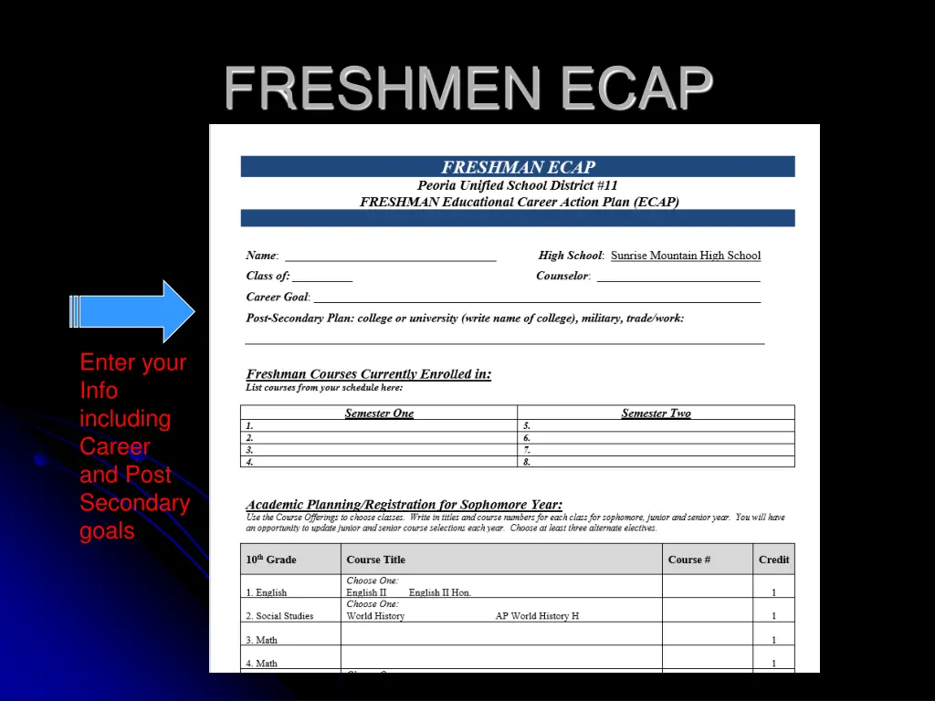 freshmen ecap