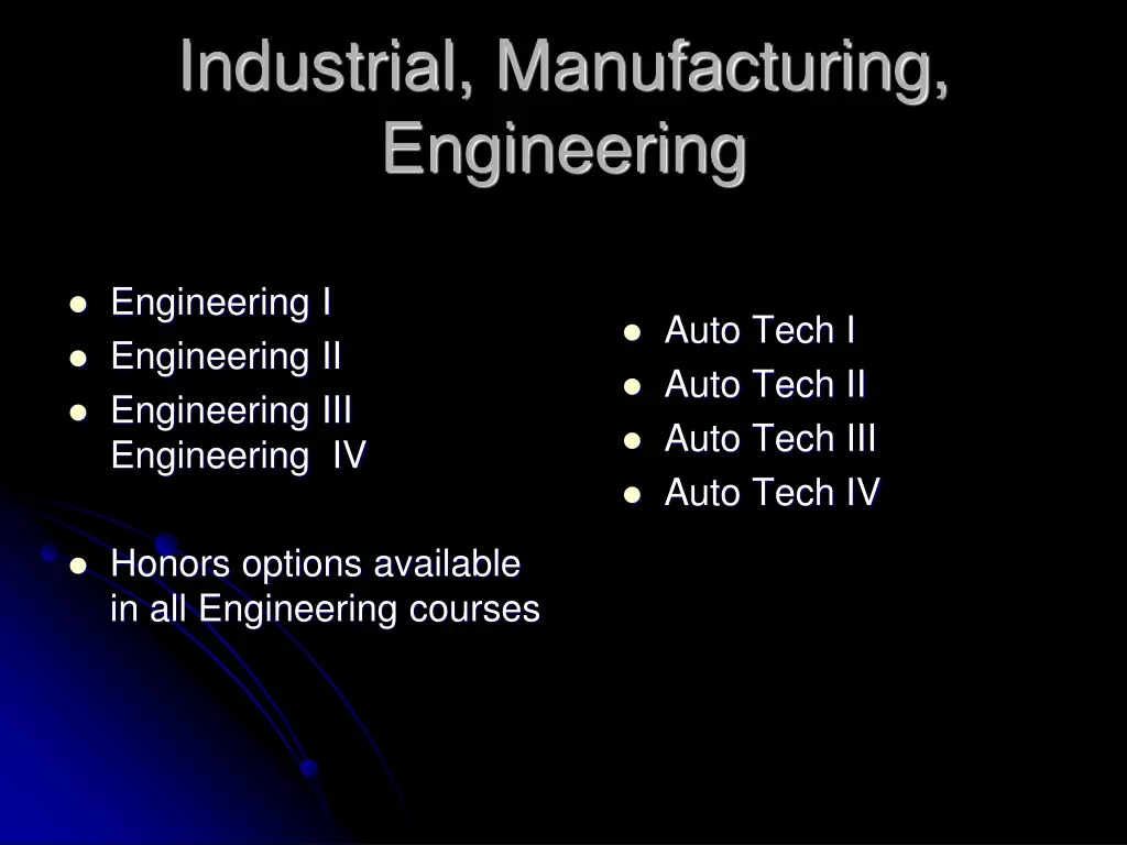 industrial manufacturing engineering