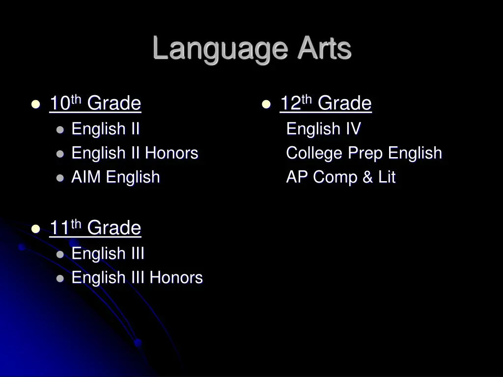 language arts