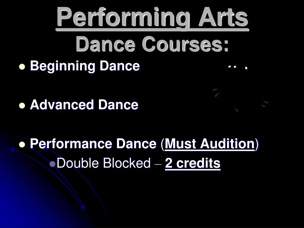 performing arts dance courses beginning dance