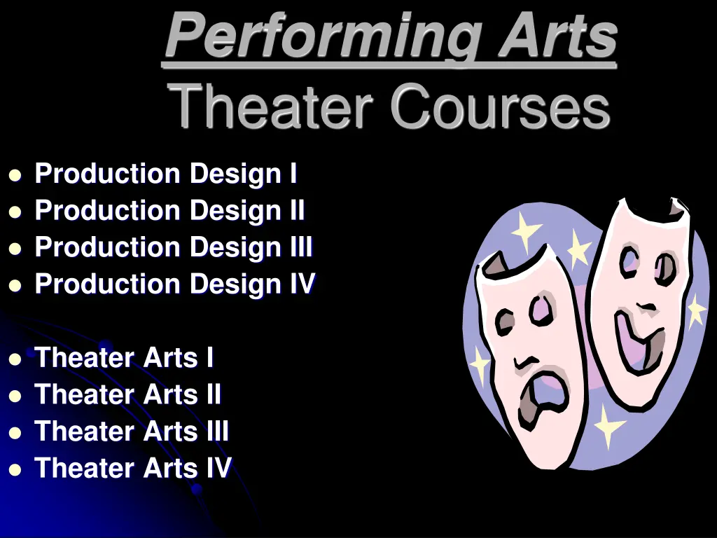 performing arts theater courses