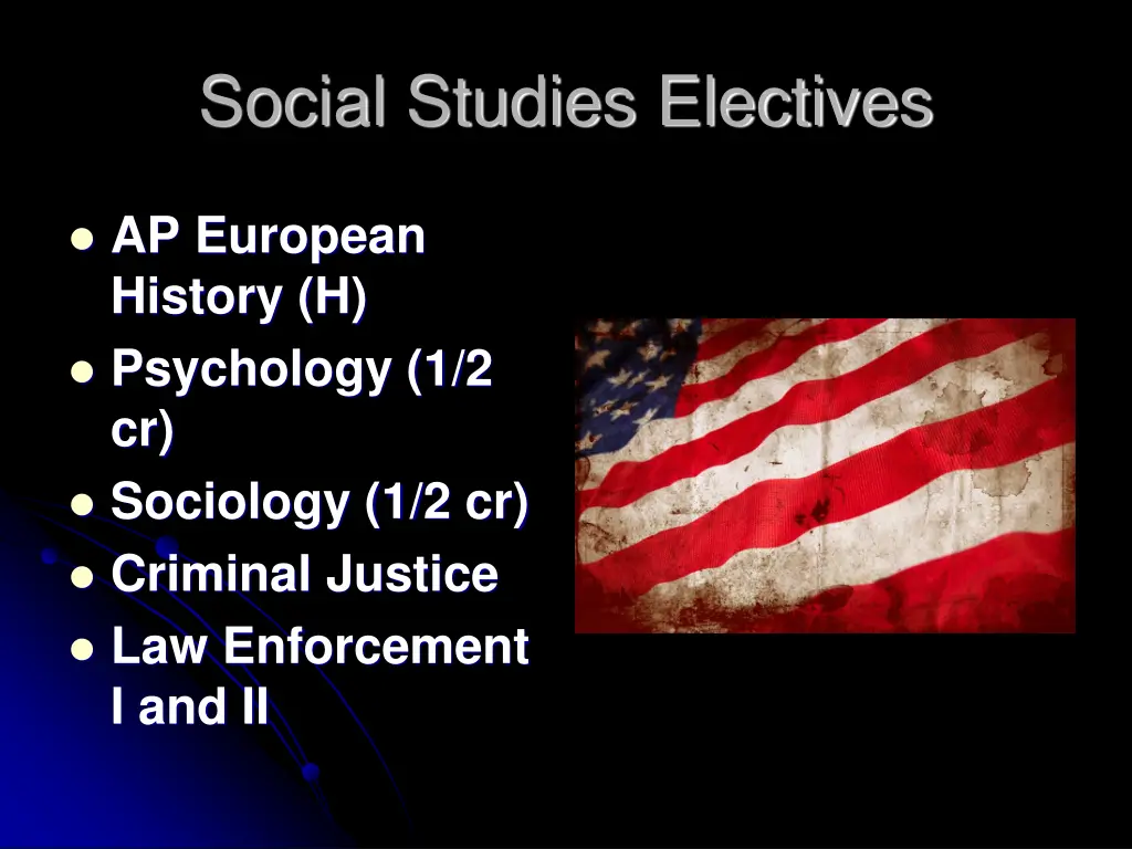 social studies electives