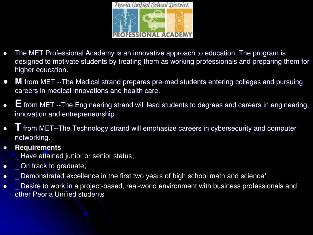 the met professional academy is an innovative