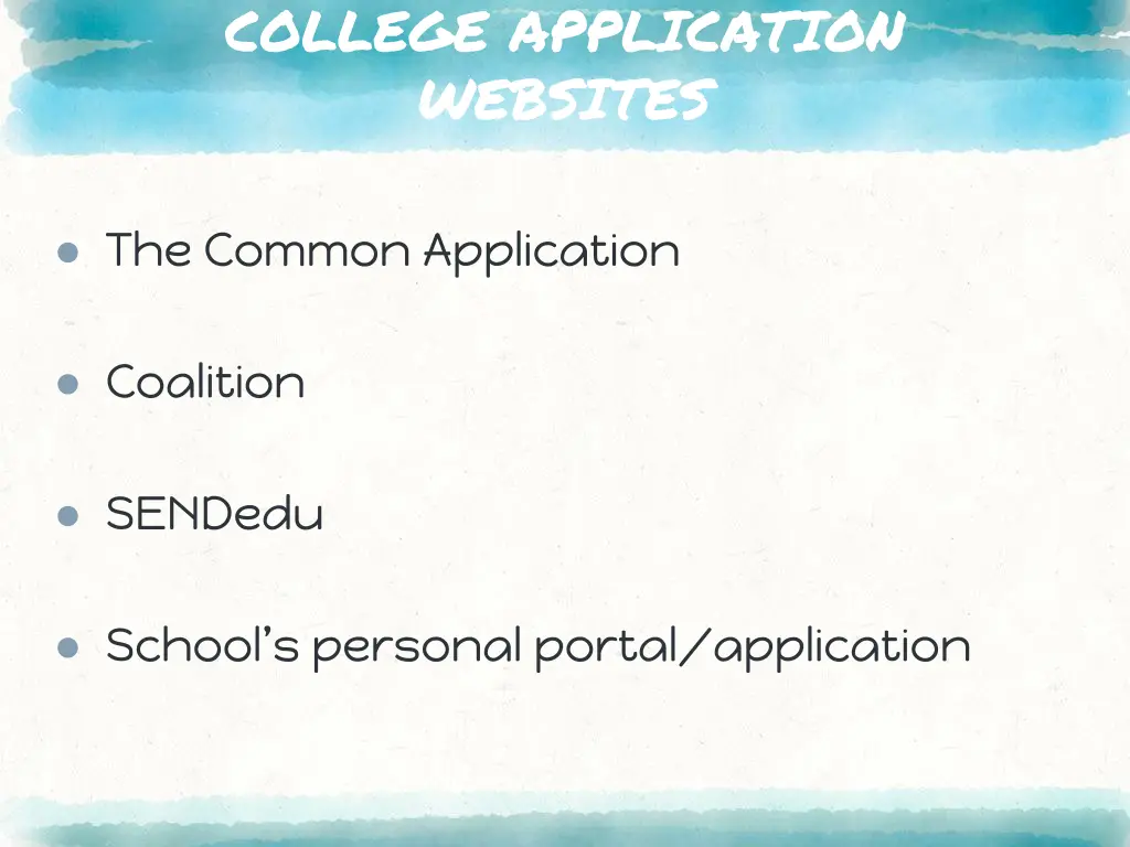 college application websites