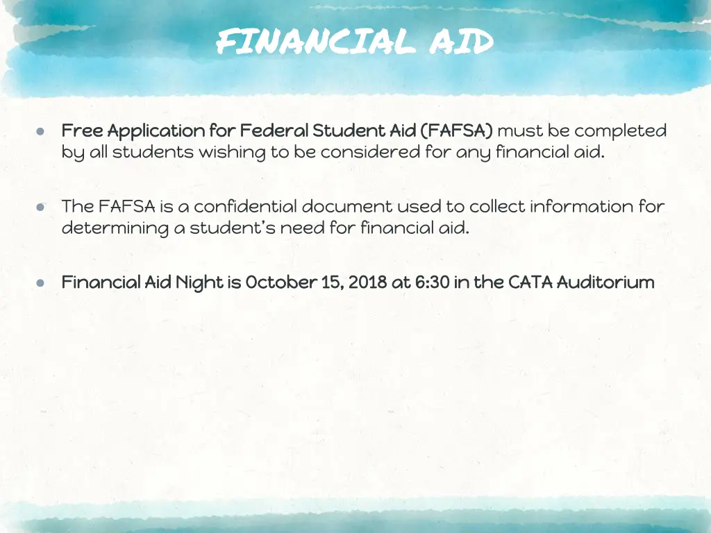 financial aid