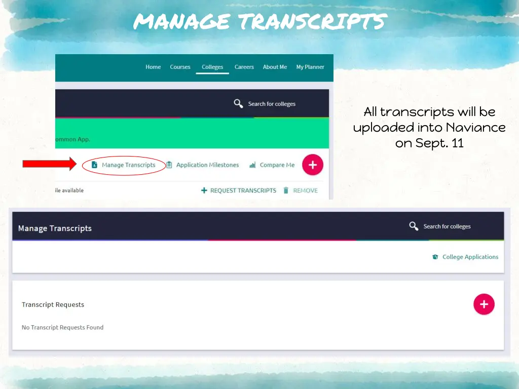 manage transcripts