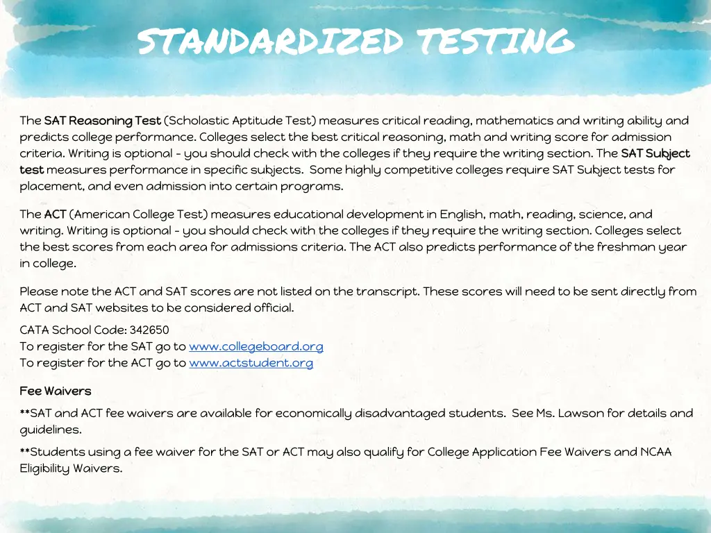 standardized testing