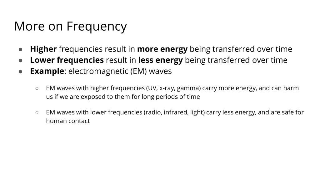 more on frequency